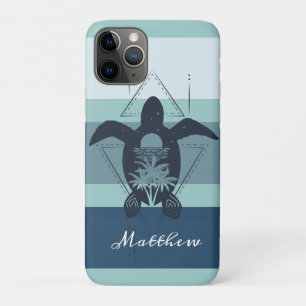 Modern Geometric Turtle Personalised Case-Mate iPhone Case