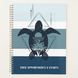 Modern Geometric Turtle Personalised Planner