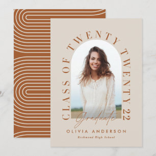 Modern geometric typography photo arch graduation