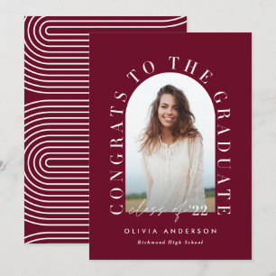 Modern geometric typography photo arch graduation