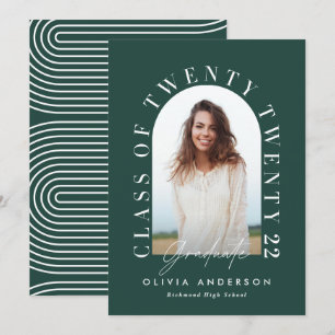 Modern geometric typography photo arch graduation