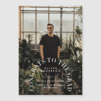 Modern geometric typography photo arch graduation