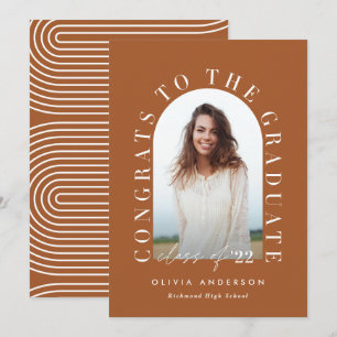 Modern geometric typography photo arch  graduation