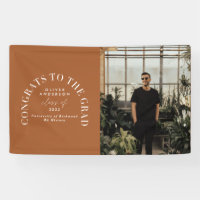 Modern geometric typography photo arch graduation
