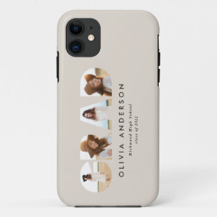 Modern geometric typography photo arch graduation Case-Mate iPhone case