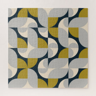 Modern Geometric Vintage Retro Background Jigsaw Puzzle