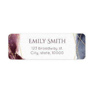 Modern Geometric Watercolor return address