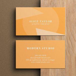 Modern geometric yellow monochrome home designer business card
