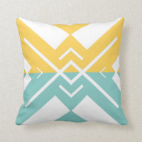 Modern geometric yellow teal colour block