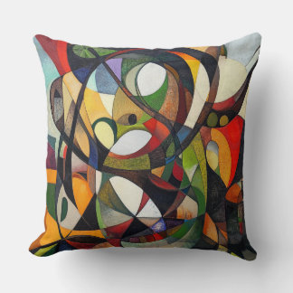 Modern geometrical abstract art🎨 cushion