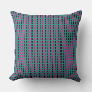 Modern Geometrical Squares Grid Stripes Colourful Cushion