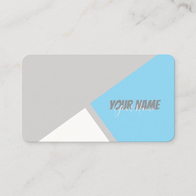 modern geometris smooth dof business card (Front)