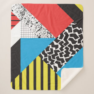 Modern Geometry: Abstract Seamless Style Sherpa Blanket