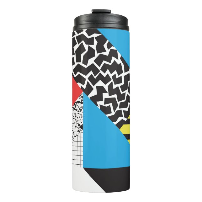 Modern Geometry: Abstract Seamless Style Thermal Tumbler (Front)