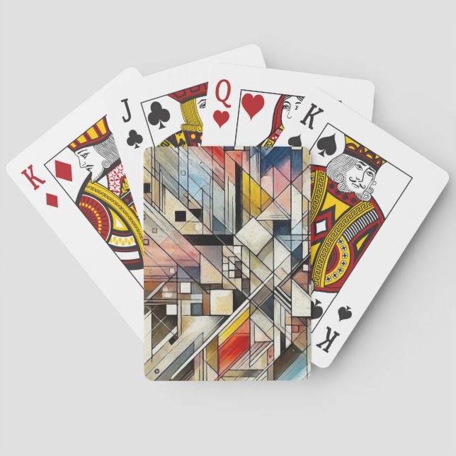 Modern Geometry Fusion Playing Cards (Back)