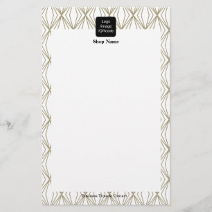 Modern Geometry Pattern Menu White