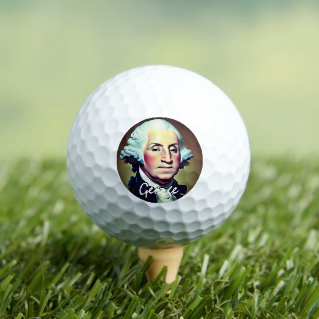 Modern George Washington Golf Balls (Insitu Tee)
