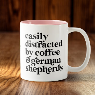 Modern German Shepherd Custom Two-Tone Coffee Mug