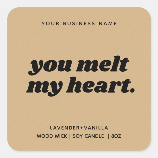 Modern Gift Candle Product Label Design (Front)