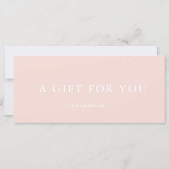 Modern Gift Certificate (Front)