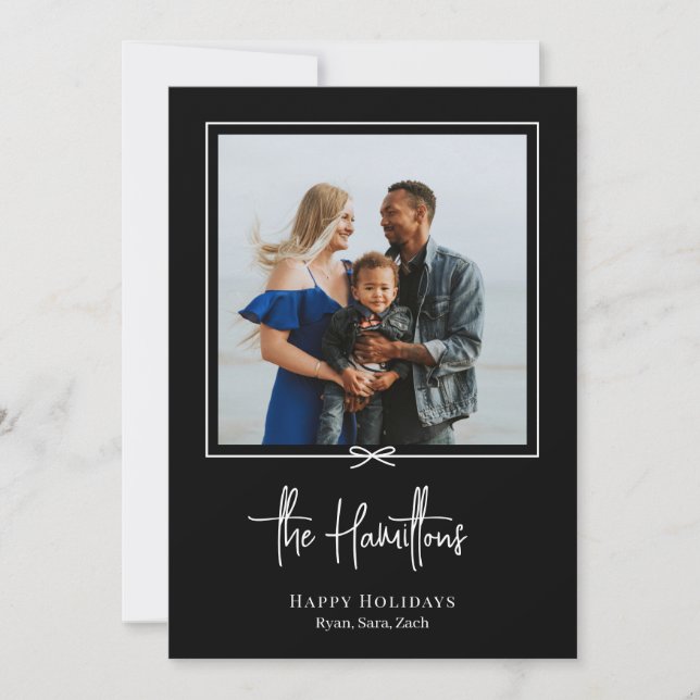 Modern Gift Photo Holiday Card Christmas Card (Front)