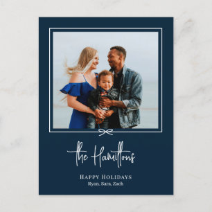 Modern Gift Photo Holiday Postcard Christmas Card