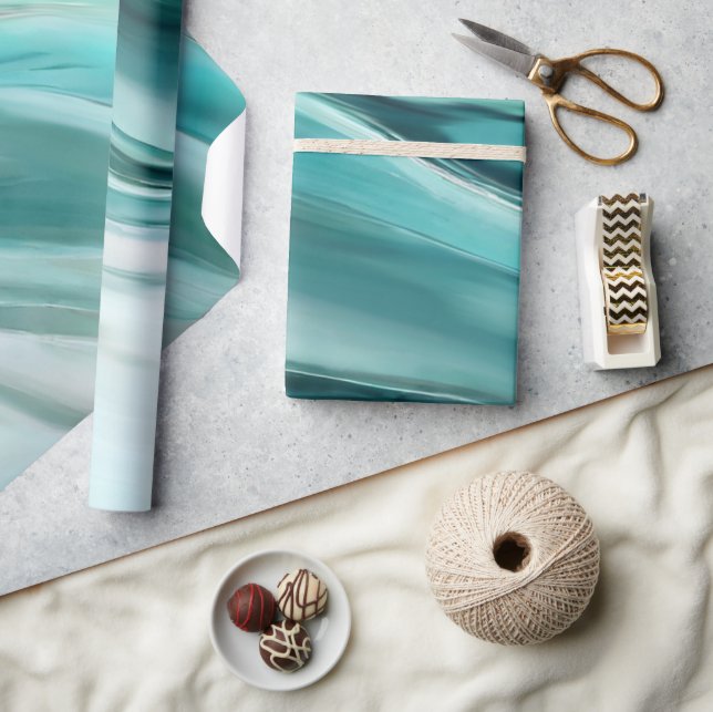 Modern Gift Wrapping-Emerald Green- Wrapping Paper (Crafts)
