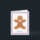 Modern Gingerbread Man Holiday Card<br><div class="desc">A fun and modern Christmas card featuring a gingerbread man with the words "bite me" beneath him.</div>