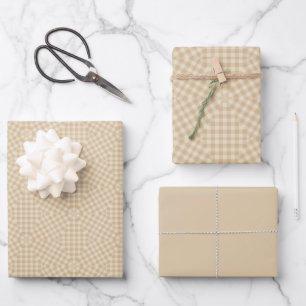 Modern Gingham Patter Wrapping Paper Sheets