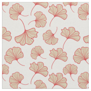 Modern Ginkgo Leaf Pattern Fabric