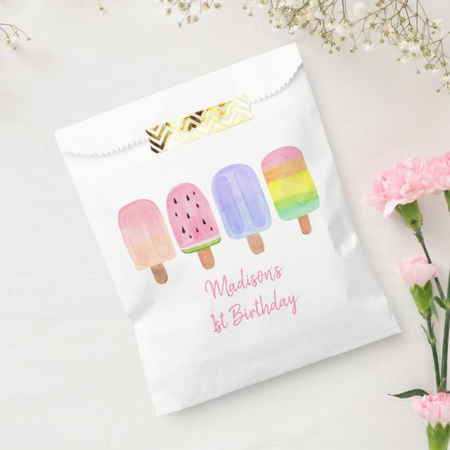 Modern Girl Popsicle Birthday Favour Bags (Sealed)