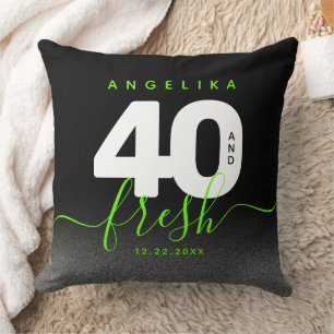 Modern Girly Bright Green 40 and Fresh Cushion