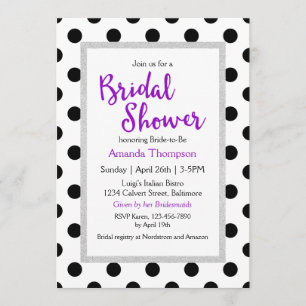 Modern Girly Chic Dots Bridal Shower Invitation