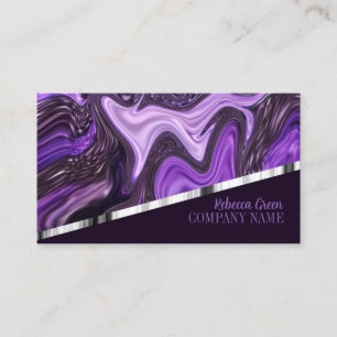 Modern Girly Chic Stylish Fashion Beauty Purple  Business Card