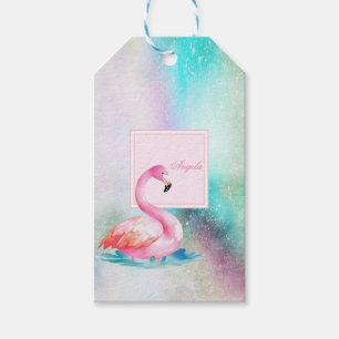 Modern Girly Colourful,Adorable Flamingos Gift Tags