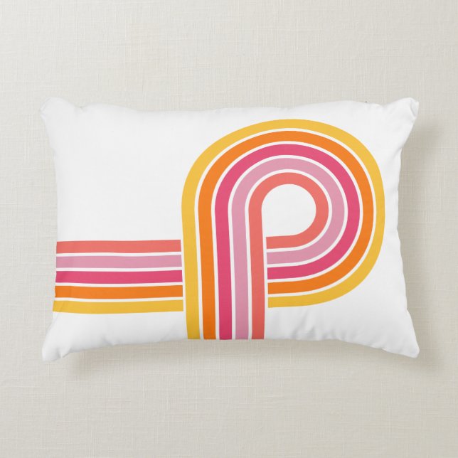 Modern Girly Colours Bold Stripes Pattern Decorative Cushion (Front)
