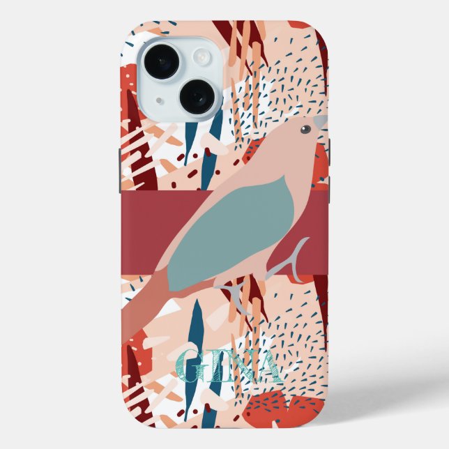 Modern Girly Cute Personalised Case-Mate iPhone Case (Back)