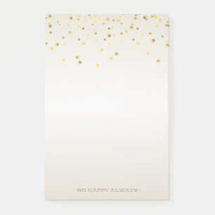 Modern Girly Faux Gold Confetti   -Personalised Post-it Notes