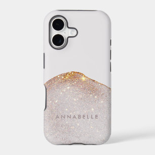 Modern girly gold watercolor shapes simple elegant