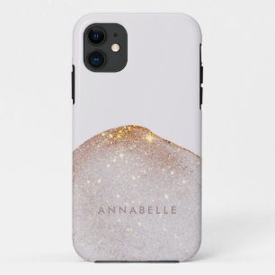 Modern girly gold watercolor shapes simple elegant Case-Mate iPhone case