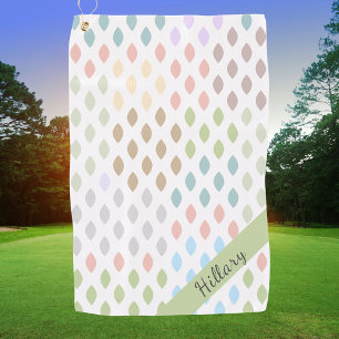 Modern Girly Golfer Pro Golf Towel