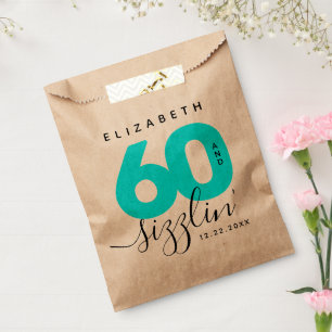Modern Girly Ice Blue 60 and Sizzling Favour Bags