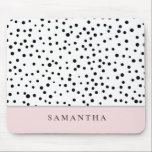 Modern Girly Pastel Pink With Personalised Name Mouse Pad<br><div class="desc">Modern Girly Pastel Pink With Personalised Name</div>