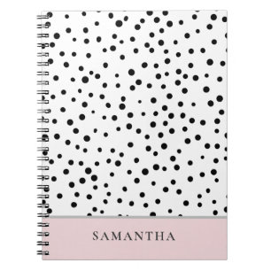 Modern Girly Pastel Pink With Personalized Name Notebook