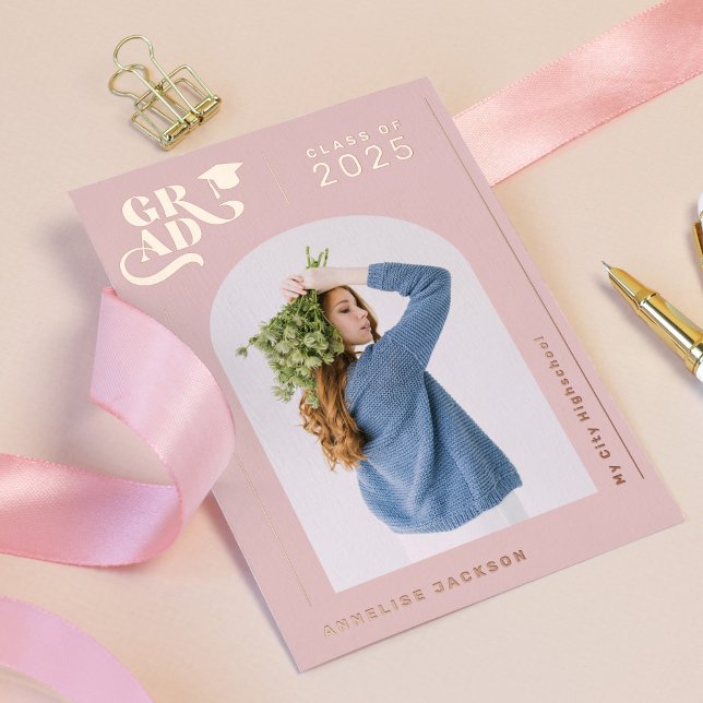 Modern girly pink typography photo 2025 graduate (Creator Uploaded)