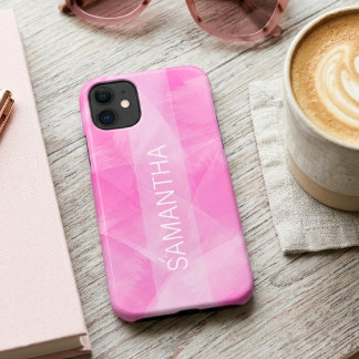 Modern Girly Pink Watercolor Stylish Case-Mate iPhone Case