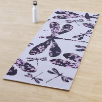 Modern girly purple dragonfly pattern illustration