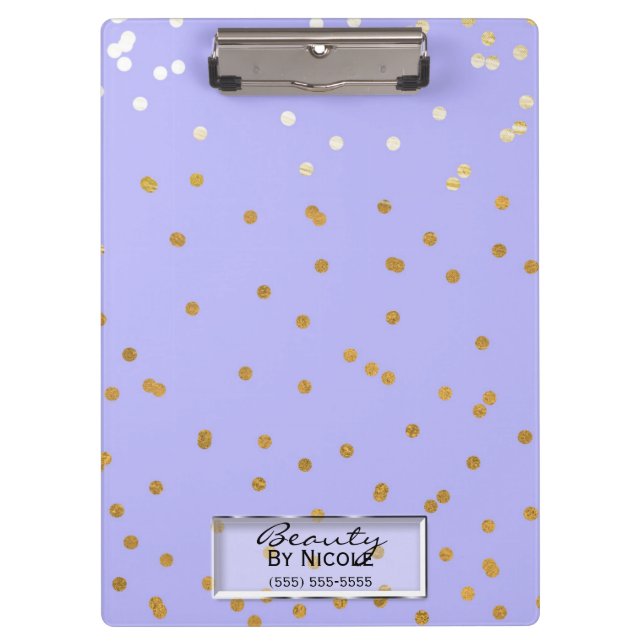 Modern Glam Black & Gold Brush Stroke Stripe Chic Clipboard (Front)