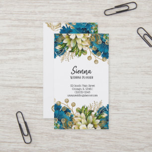 Modern Glam Chic Flowers Business Card