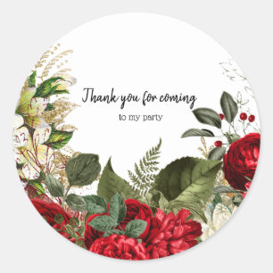 Modern Glam Chic Flowers for all occasions Classic Round Sticker